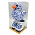Heinen Delfts blauw Baby-geschenk-set Eend Delfts blauw en babyslofjes