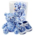 Heinen Delfts blauw Baby gift set Bear Delft blue and baby slippers