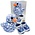 Heinen Delfts blauw Baby gift set Duck Delft blue and baby slippers