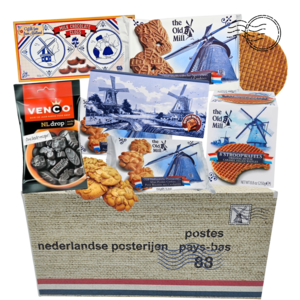 typisch-hollands-geschenkpakket Typical Dutch delicacies package (in Holland postal box)