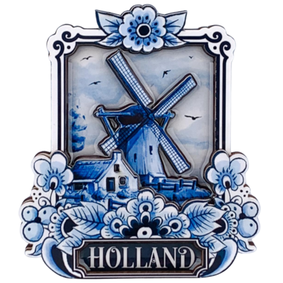 Matix Magneet Delfts blauw Holland molen