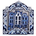 Matix Magneet Delfts blauw Amsterdam - gevelhuisjes