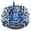 Typisch Hollands Magnet Delft blue Amsterdam - gabled houses - oval