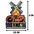 Typisch Hollands Large magnet Holland - orange bicycle at mill