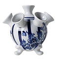 Heinen Delfts blauw Delft blue tulip vase on legs large - fair floral