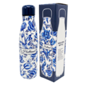 TTD Gifts Wasserflasche (Isolierflasche) Delfter Blau - Blumen