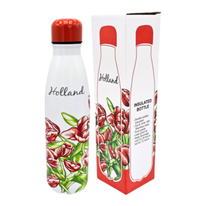 Typisch Hollands Waterfles (isoleerfles) Tulpen rood