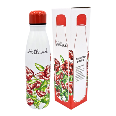 TTD Gifts Trinkflasche (Isolierflasche) Tulpen rot