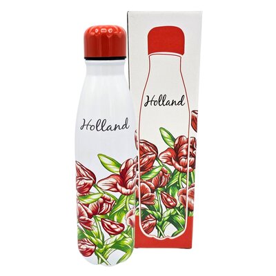 Typisch Hollands Waterfles (isoleerfles) Tulpen rood
