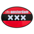 Typisch Hollands Aufkleber oval - Amsterdam - Rot XXX