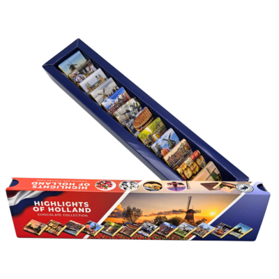 Typisch Hollands Milchschokolade im Geschenkkarton – Highlights Holland