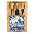 Typisch Hollands Cheese board with knives 20x30 cm Holland - Delft blue