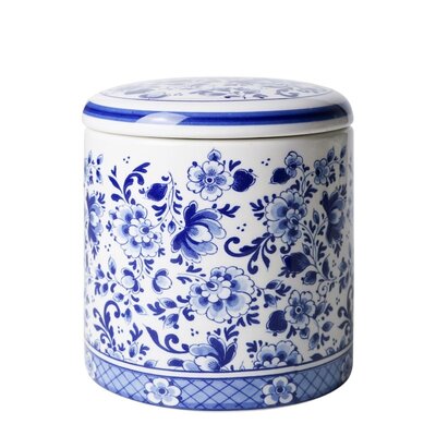 Heinen Delfts blauw Delfter Blau Vorratsdose - Klassisches Blumenmotiv