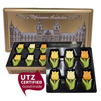 Typisch Hollands Schokoladentulpen in luxuriöser Geschenkdose – Rijksmuseum