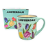 Typisch Hollands Large mug - tulips - Mint green with gold