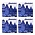 Heinen Delfts blauw Luxury coasters - Amsterdam gable houses - Delft blue