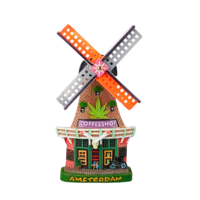 Typisch Hollands Magneet molen - Coffeeshop Amsterdam
