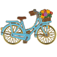 Matix Holland magneet - Fiets met draaiende wielen - blauw