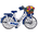 Matix Holland-Magnet – Fahrrad mit drehbaren Rädern – Delfter Blau