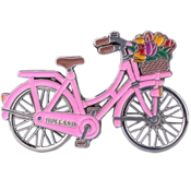 Typisch Hollands Holland Magnet - Fahrrad mit sich drehenden Rädern - Rosa