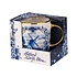 Typisch Hollands Delft blue mug - large with mill landscape and golden ear