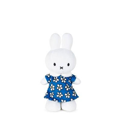 Typisch Hollands Miffy cuddly toy - Blue dress with flowers -24cm