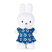 Nijntje (c) Nijntje knuffel - Blauw jurkje met bloemetjes -24cm