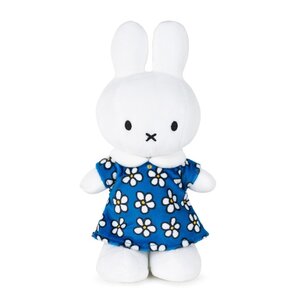 Nijntje (c) Miffy Kuscheltier - Blaues Kleid mit Blumen - 24cm