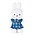Typisch Hollands Miffy Kuscheltier - Blaues Kleid mit Blumen - 24cm