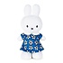 Typisch Hollands Miffy Kuscheltier - Blaues Kleid mit Blumen - 24cm