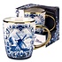 Typisch Hollands Delft blue mug - small with mill landscape and golden ear