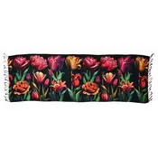 Robin Ruth Fashion Women's scarf black with botanical tulip print