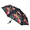 Typisch Hollands Luxury umbrella - Black with botanical tulip print