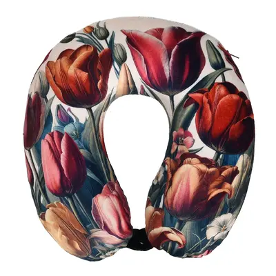 Robin Ruth Fashion Nekkussen - beige met botanische tulpenprint