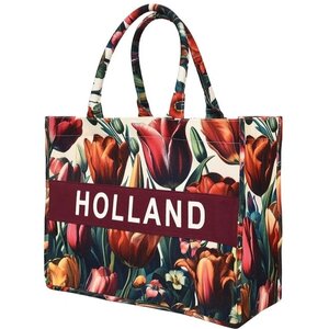 Robin Ruth Fashion Luxuriöse beige Umhängetasche - Holländische Tulpen