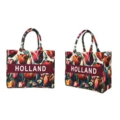 Robin Ruth Fashion Luxurious beige shoulder bag - Dutch tulips