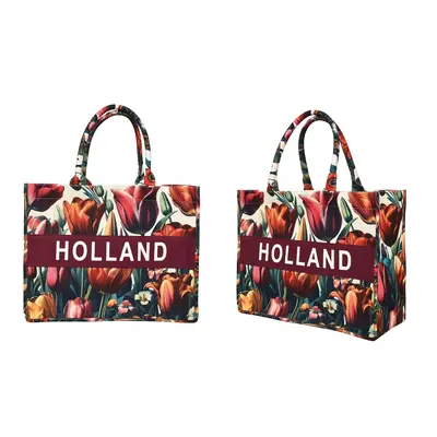 Robin Ruth Fashion Luxurious beige shoulder bag - Dutch tulips