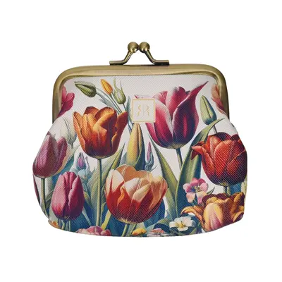 Robin Ruth Fashion Clip Geldbörse - beige Holland - Tulpen