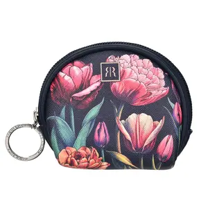 Robin Ruth Fashion Wallet with tulips - black