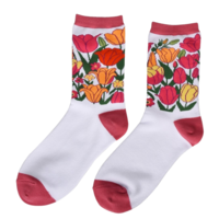 Holland sokken Women's socks - Tulips (white) Size 36-41
