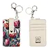 Typisch Hollands Pasjes houder-sleutelhanger - Beige met botanische tulpen