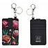 Typisch Hollands Card holder key ring - Black with botanical tulips