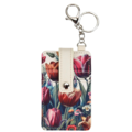 Typisch Hollands Card holder key ring - Beige with botanical tulips
