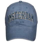 Robin Ruth Fashion Cap Amsterdam - est 1275 - Blau mit dicker Stickerei