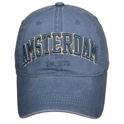 Robin Ruth Fashion Cap Amsterdam - est 1275 - Blue with thick embroidery