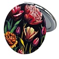 Typisch Hollands Mirror box - Round - Black tulips