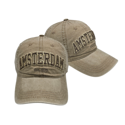 Robin Ruth Fashion Cap Amsterdam - est 1275 - Beige with thick embroidery
