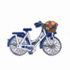 Typisch Hollands Holland magneet - Fiets met draaiende wielen - Delfts blauw