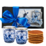Typisch Hollands Luxury Delft Blue gift set (Mugs and Stroopwafels)
