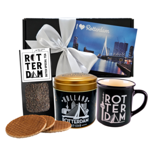 Typisch Hollands Rotterdam-Geschenk in luxuriöser Geschenkbox und Karte.